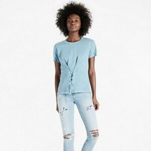 Lucky Brand lace up corset tee